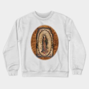 Our Lady of Guadalupe Virgin Mary Wood Look Crewneck Sweatshirt